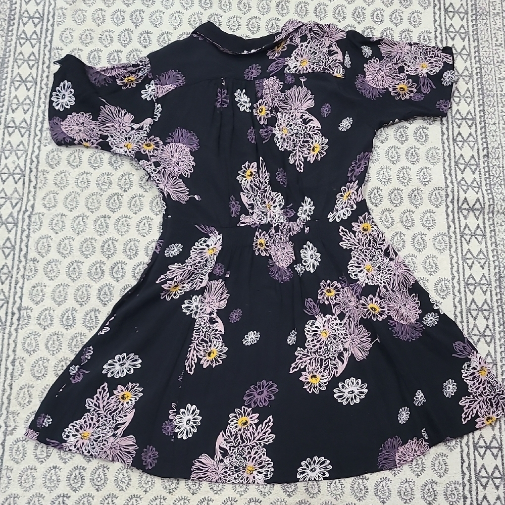 Free People Black and Purple Floral Mini Dress - Picture 9 of 15